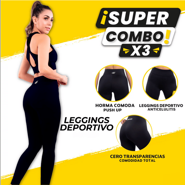 Combo Hot X3 - Leggins deportivo+ Faja térmica Mujer + Gel Abdomen