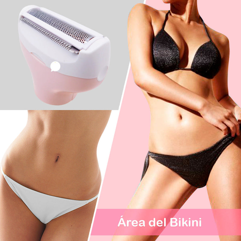 Depiladora Femenina 4 en 1 Recargable Vellos Piernas Bikini KM3024 Espejo Mío