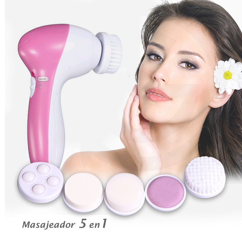 Mini Masajeador Limpiador Facial 5 En 1 Cuidado Rostro A8782 Espejo Mío